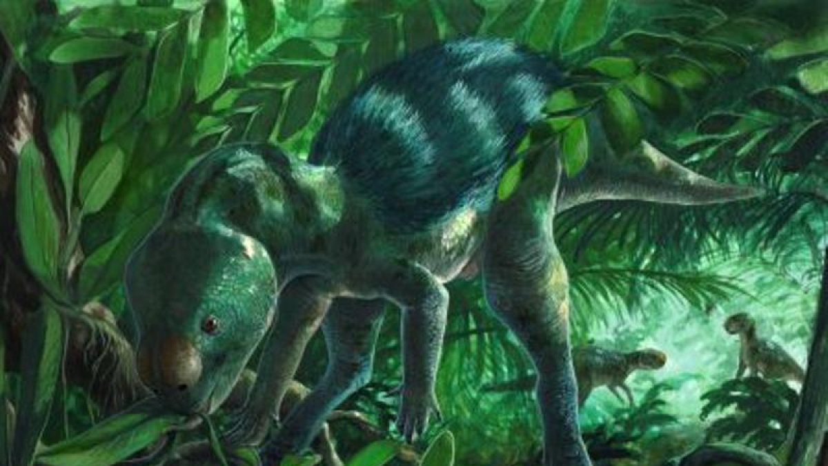Recreación del dinosaurio más pequeño del mundo descrito en Burgos