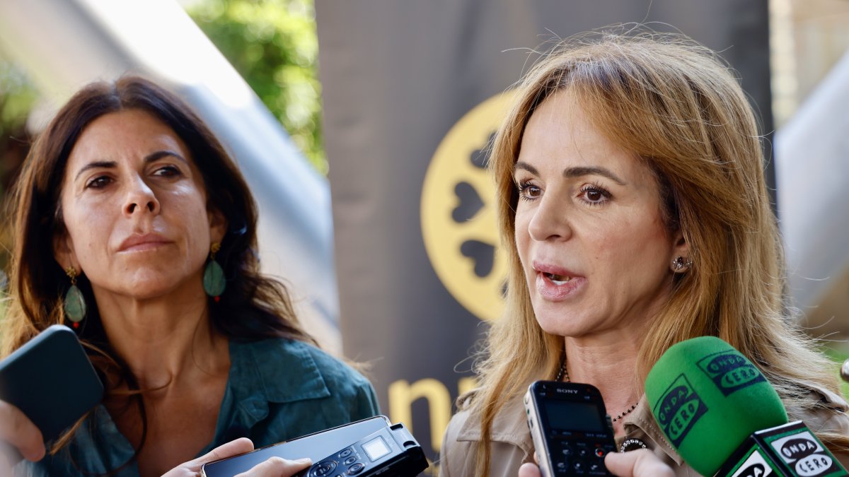 Chabela de la Torre y Silvia Clemente, en una imagen de archivo durante la presentación de su partido Nueve en Salamanca.