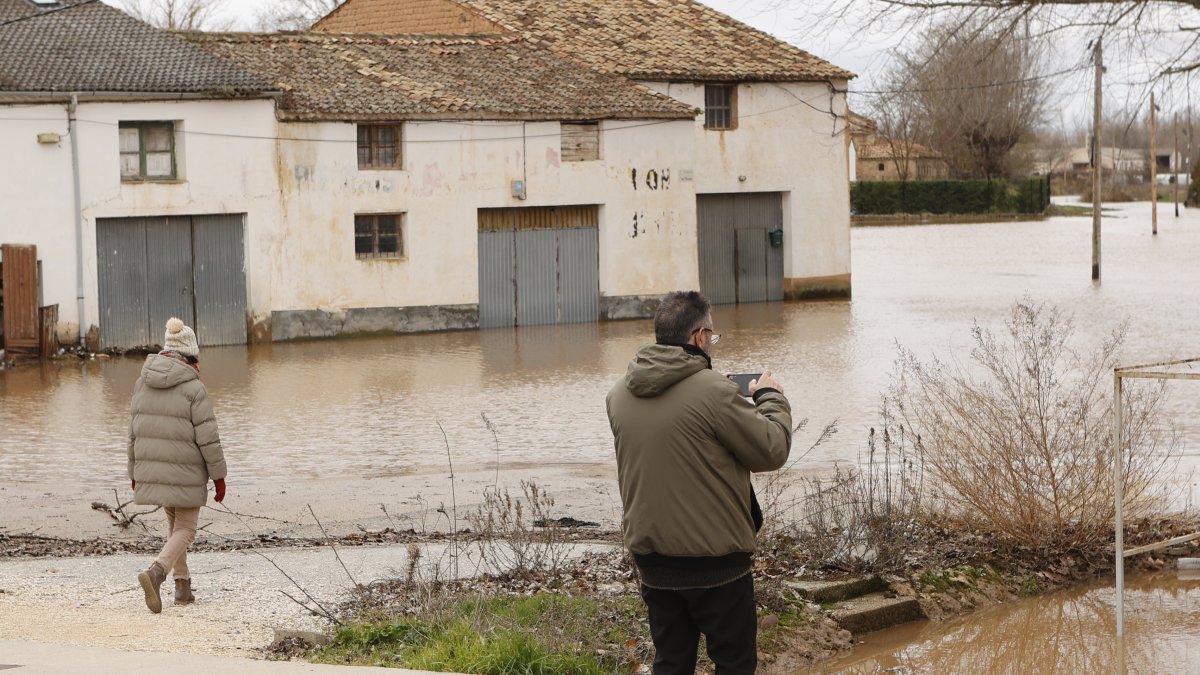 Crecida del río Duero a su paso por Soria