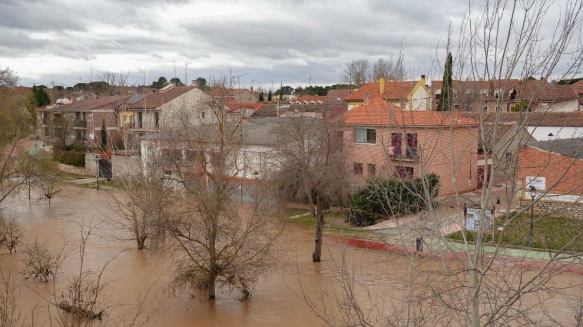 Tudela de Duero. Inundaciones por la crecida del Duero.