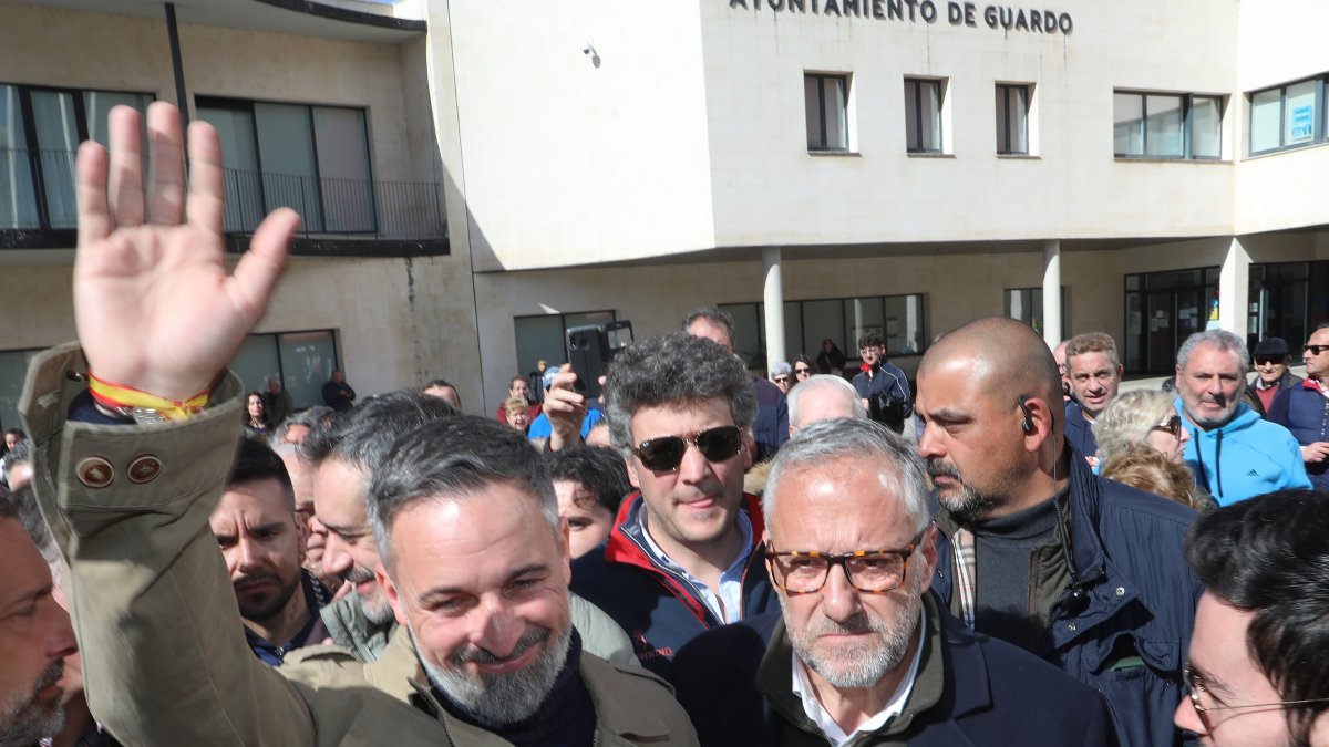 Santiago Abascal junto a Carlos Pollán en Guardo