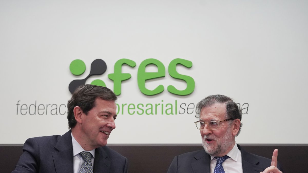 Alfonso Fernández Mañueco y Mariano Rajoy en Segovia