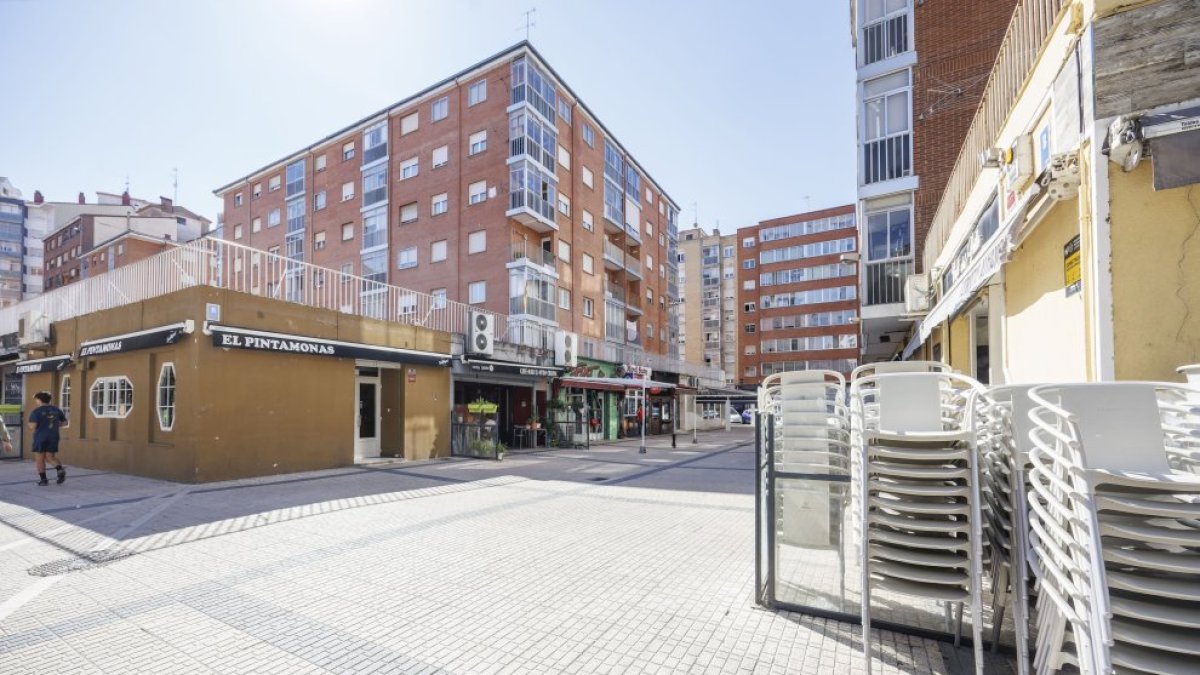 Una imagen de la plaza de Roma, en Burgos
