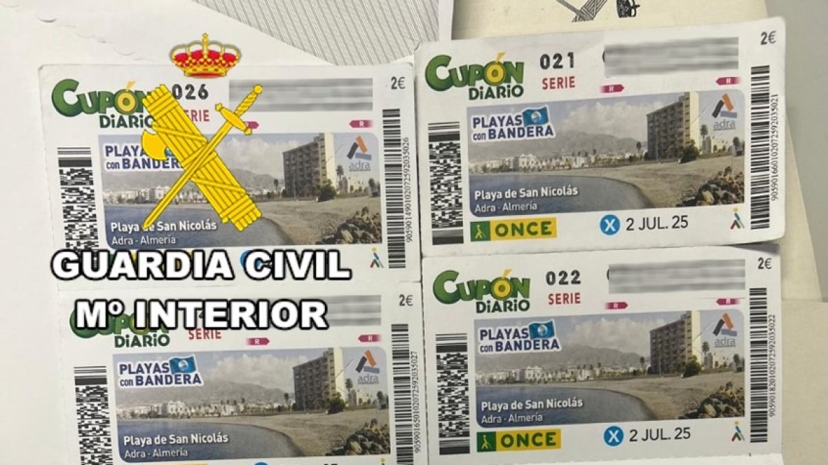 Boletos utilizados para la estafa en la comarca de Arlanza