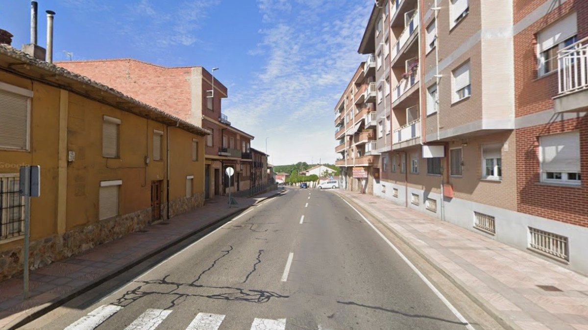 Calle de Valencia de Don Juan donde tuvo lugar el suceso.