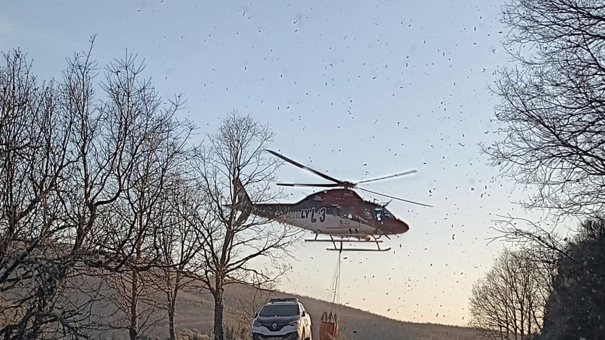 Incendio en el término municipal de Igüeña en León.