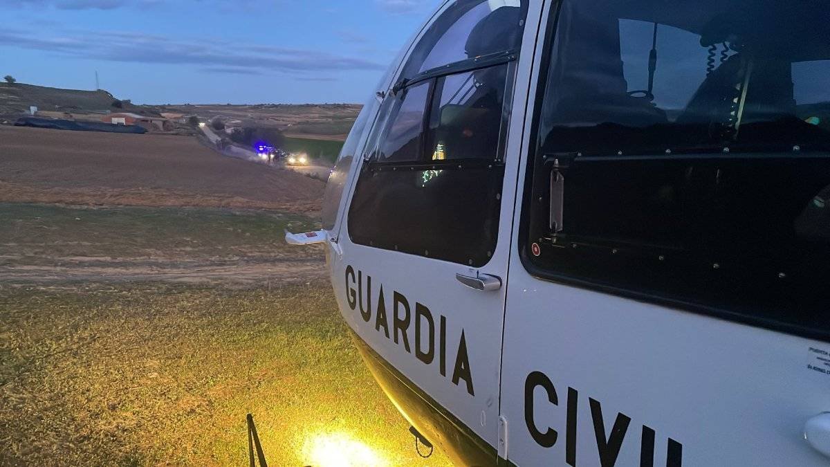 Helicóptero del operativo de búsqueda.