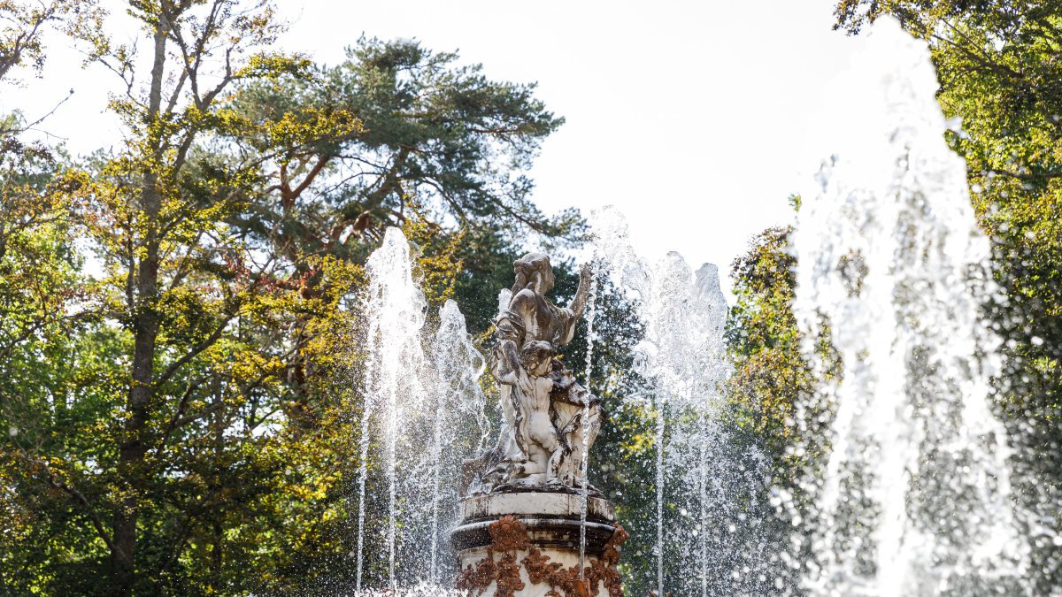Una de las fuentes del Palacio Real de La Granja de San Ildefonso (Segovia).
