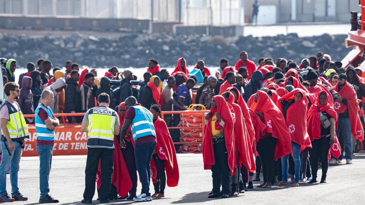 Llegada de inmigrantes a Canarias, en una imagen de archivo.