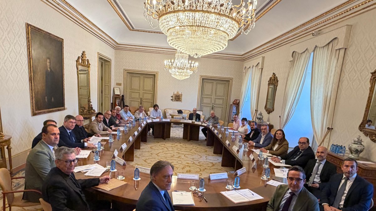 Reunión de la Plataforma Salmantina en defensa del Tren en el Ayuntamiento.