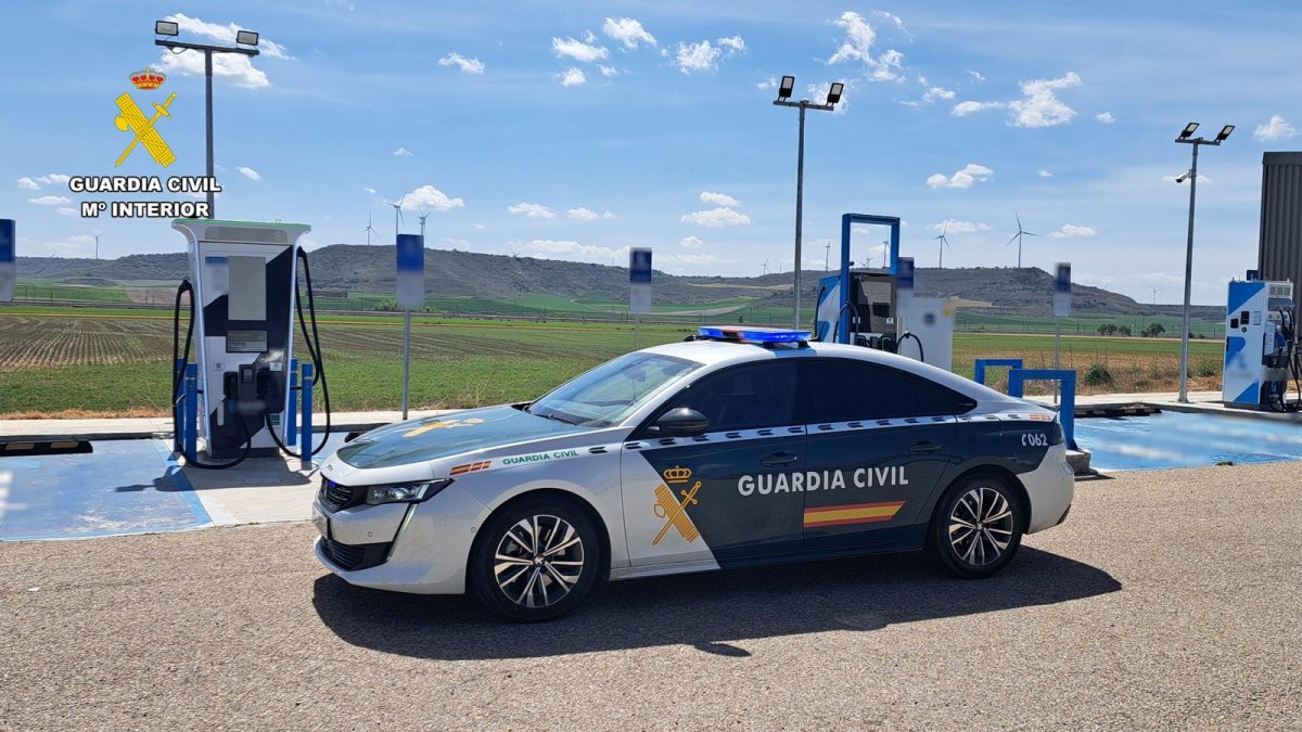 La Guardia Civil en el lugar de los hechos en Torquemada (Palencia)