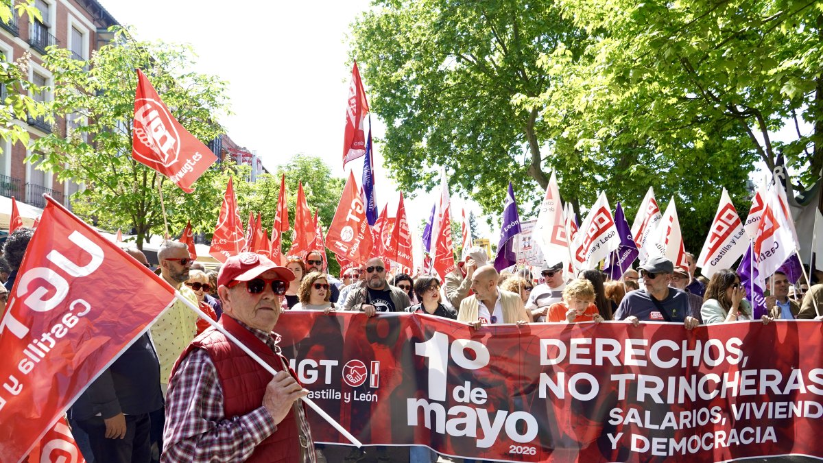 Manifestación del 1º de Mayo en Valladolid.