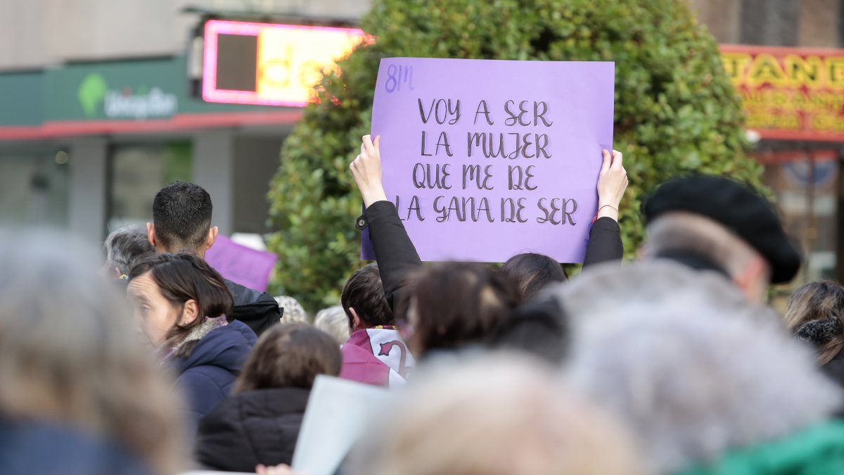 Manifestación con motivo del Día Internacional de la Mujer en León