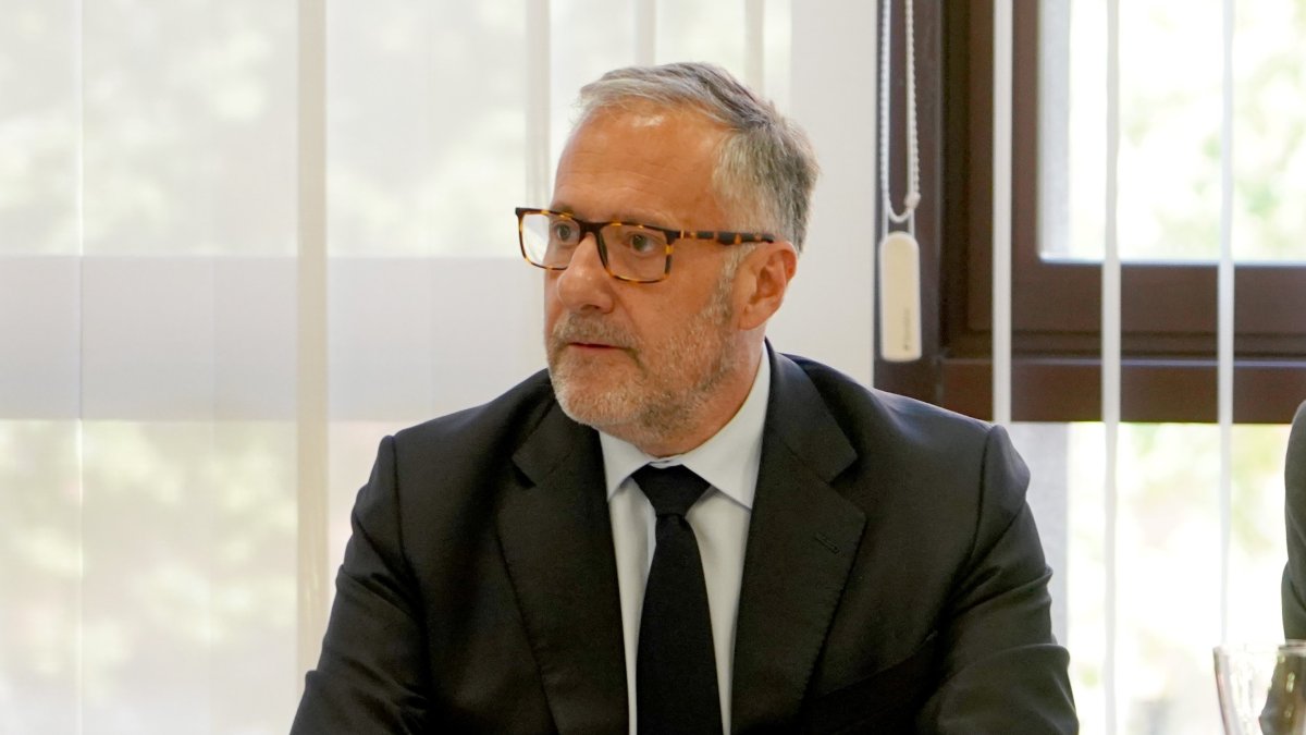 El portavoz de Vox, Carlos Pollán, en la Junta de Portavoces de las Cortes de Castilla y León