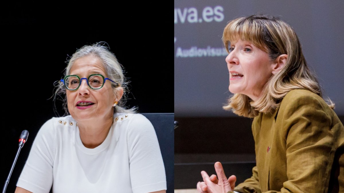 Debate entre las dos candidatas que concurren a la segunda vuelta de las elecciones al Rectorado de la UVa, Carmen Camarero y Pilar Garcés.