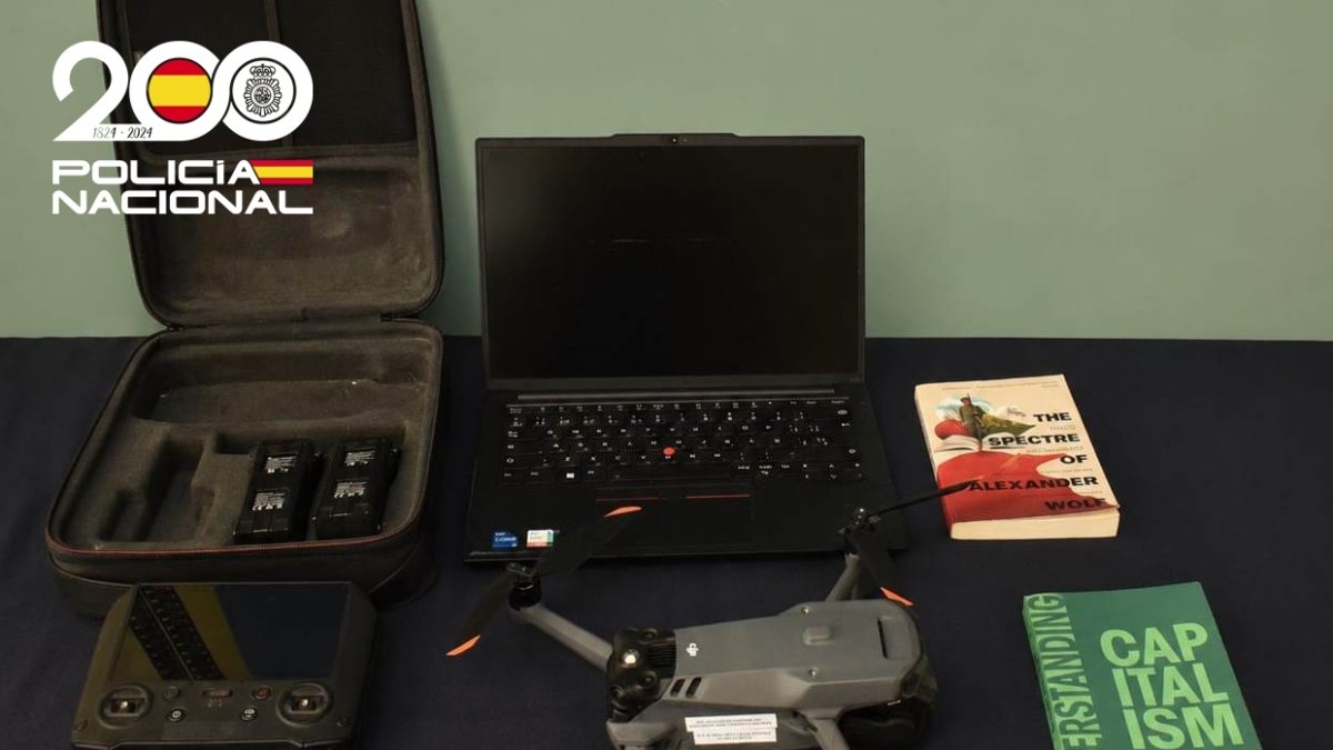 Objetos recuperados por la Policía Nacional