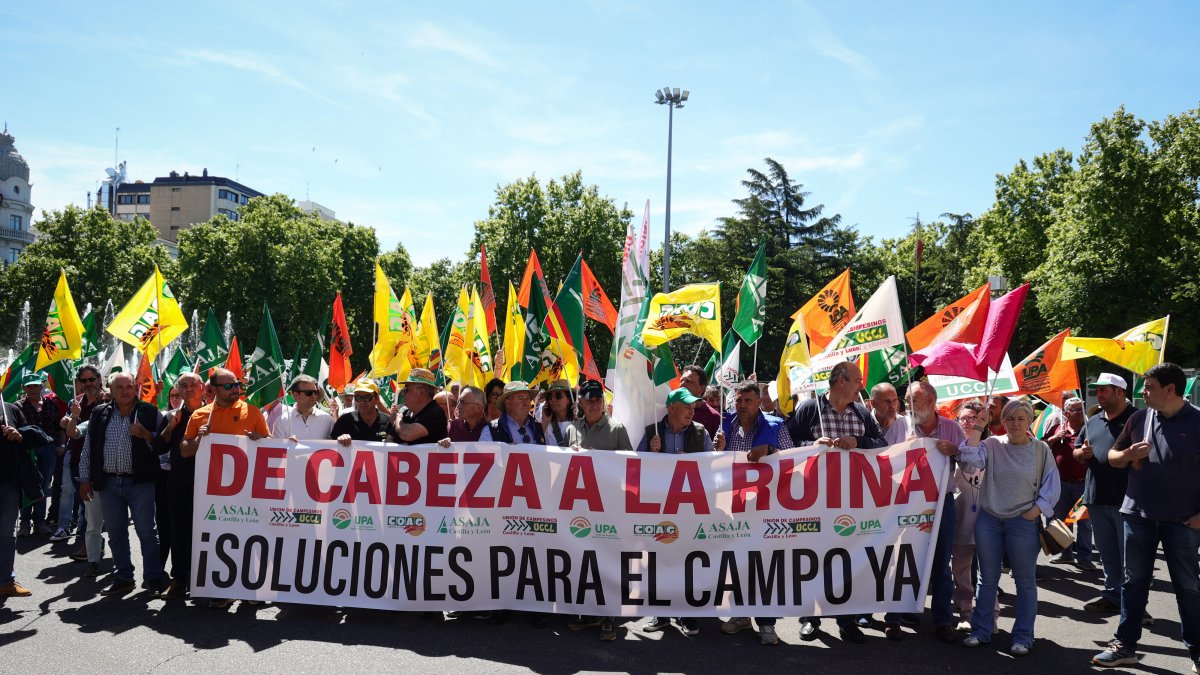 Concentración y manifestación de las Opas para exigir apoyos para garantizar el futuro del campo