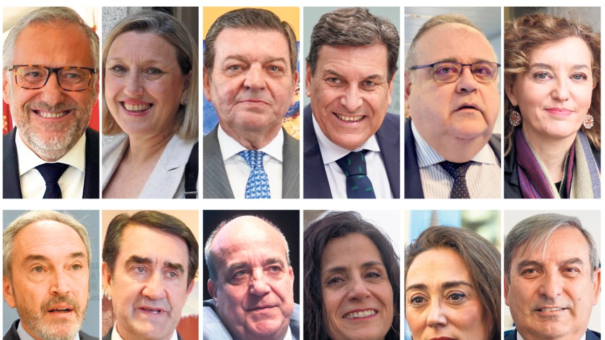 Los doce nombre de dirigentes de PP y VOX.