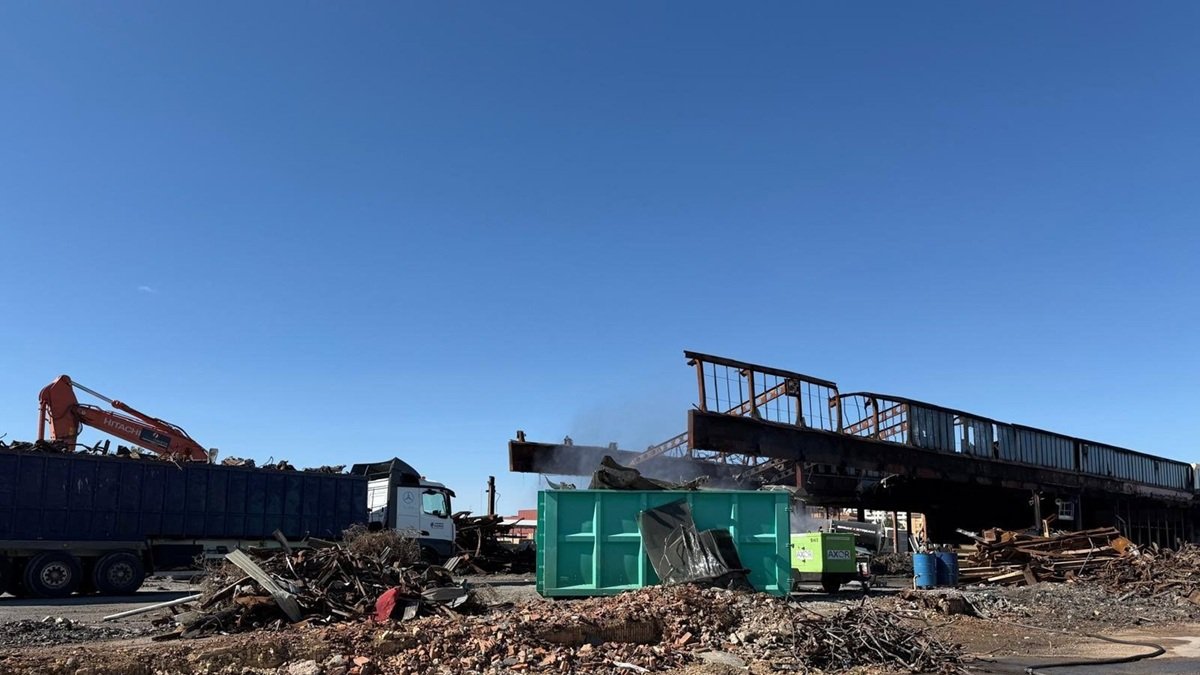 Cocheras incendiadas de Burgos que serán reconstruidas antes de final de año