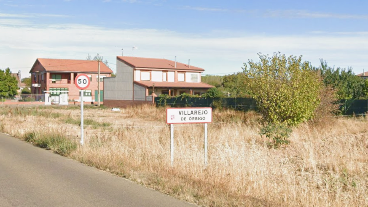 Entrada al municipio de Villarejo de Órbigo (León)