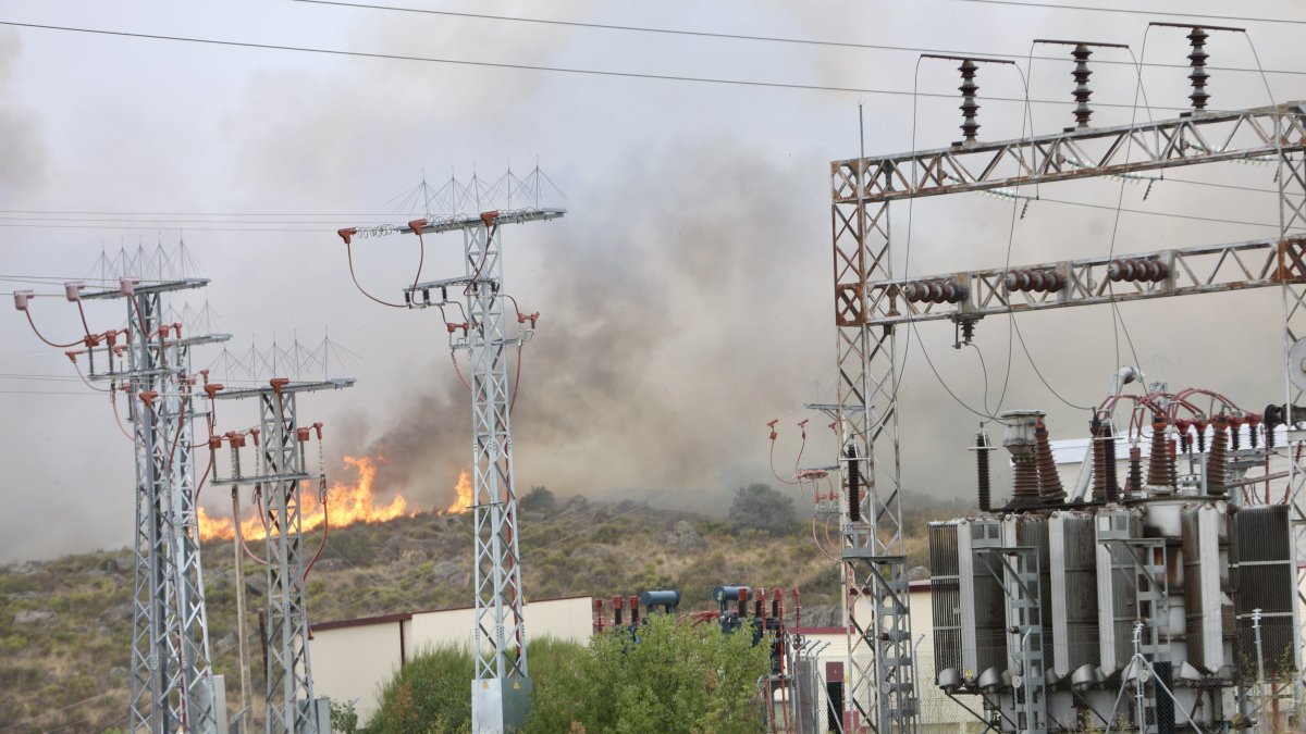 Incendio en Villalcampo (Zamora).