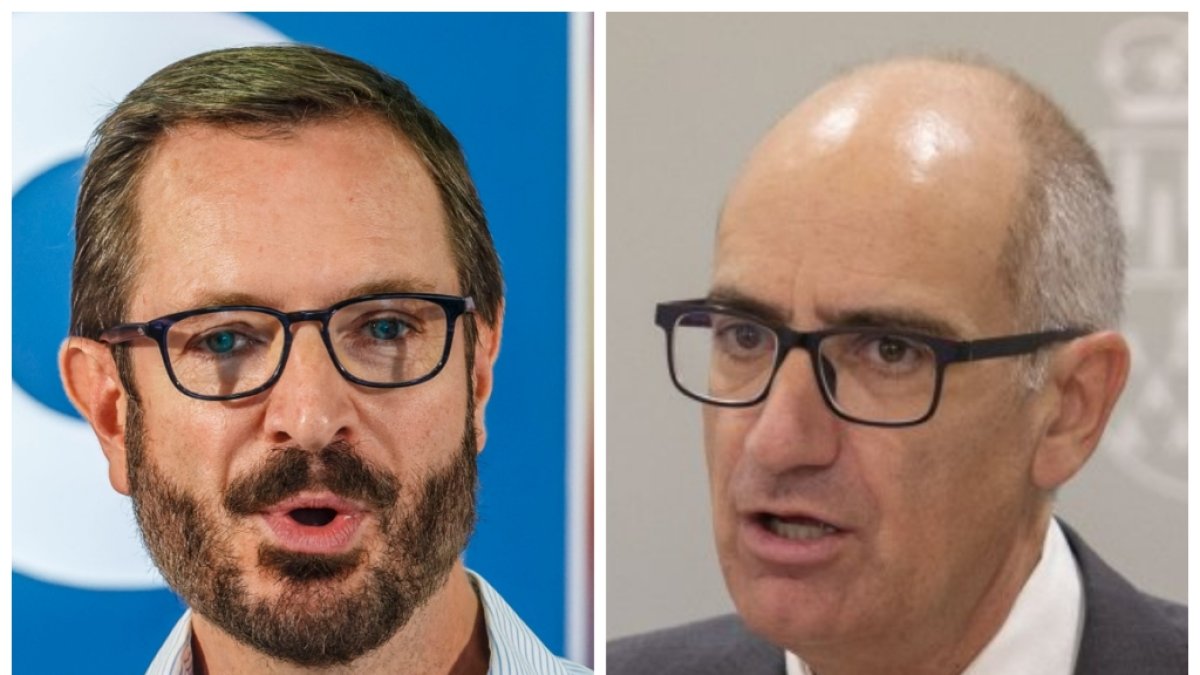 Javier Maroto y Javier Iglesias en sendas imágenes de archivo