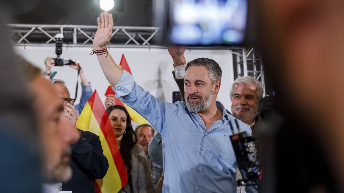 El presidente de Vox, Santiago Abascal, en Segovia
