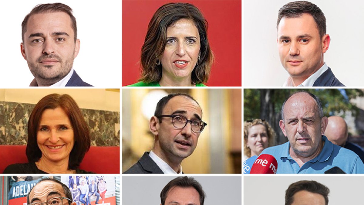 Cabezas de listas del PSOE al Congreso