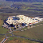 Vista aérea de la fábrica de Galletas Gullón en Aguilar de Campoo (Palencia).