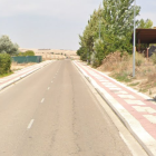 Carretera p-903, en Dueñas, donde tuvo lugar el accidente