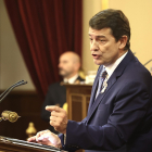 El presidente de la Junta de Castilla y León, Alfonso Fernández Mañueco, interviene en la sesión de la Comisión General de las Comunidades Autónomas en el Senado, en una imagen de archivo.