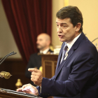 El presidente de la Junta de Castilla y León, Alfonso Fernández Mañueco, interviene en la sesión de la Comisión General de las Comunidades Autónomas en el Senado, en una imagen de archivo.