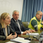 Inmaculada Matías, coordinadora autonómica de la DGT, Nicanor Sen, delegado de Gobierno y Francisco González, coronel jefe del Sector de Tráfico de la Guardia Civil