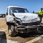 Estado del coche tras el accidente en la  SA-215
