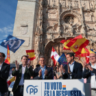 Alfonso Fernández Mañueco, Alberto Núñez Feijóo, Raúl de la Hoz y Jesús Julio Carnero.