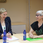 La consejera de Familia, Isabel Blanco junto a la presidenta de ELACyL, Rosa María Gómez