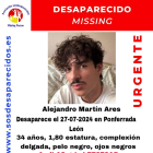 Cartel de SOS Desaparecidos de Alejandro Martín
