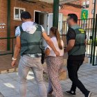 Momento de la detención de la mujer