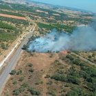 Incendio forestal cerca de Castrillo de los Polvazares (León)