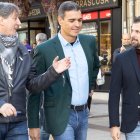Carlos Martínez Mínguez, Pedro Sánchez y Luis Tudanca, en una imagen de archivo.
