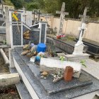 Estado en el que se encontraban varias de las tumbas que fueron dañadas por el detenido