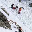 Rescate del montañero herido.