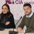 La alcaldesa de Palencia, Miriam Andrés, y del concejal de Urbanismo, Álvaro Bilbao.