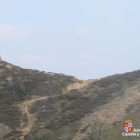 Lugar donde se encontraba la mujer rescatada en Monte Catoute, en León.