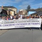 Manifestantes en Bembibre, León