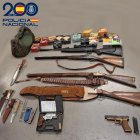 Armas incautadas por la Policía Nacional