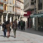 Zona comercial de la calle Mayor de Palencia.