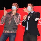 Carlos Martínez y Luis Tudanca, en el último consejo de alcaldes del PSOE de Castilla y León en septiembre de 2021.