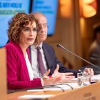 La ministra de Hacienda, María Jesús Montero, presenta la nueva financiación autonómica el pasado viernes.