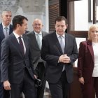 Alfonso Fernández Mañueco, Ángel Escribano, Leticia García, José Vicente de los Mozos y Jesús Julio Carnero.